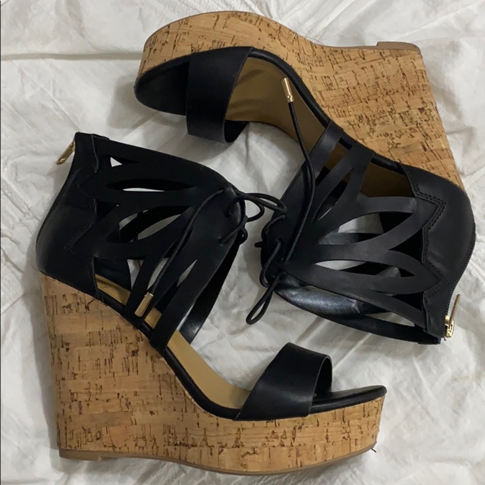 Black Cork Wedges